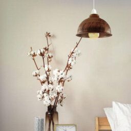 Homin 21Cm Vintage Retro Lampshade Brushed Copper Metal Curved Shape - thumbnail 7