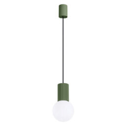 Luminosa Lighting Luminosa Halo Slim Pendant Ceiling Light Olive Green 1X G9 - thumbnail 1