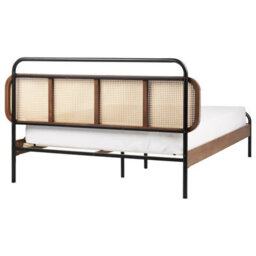 Beliani Bed Rattan Boussicourt 140 X 200 Cm (Eu Double) Dark Brown - thumbnail 5