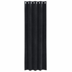 Berkfield Modern Blackout Curtains With Eyelets 2 Pcs Black Velvet - thumbnail 4