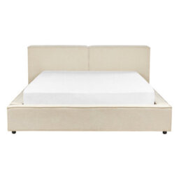 Beliani Bed Corduroy Linards 160 X 200 Cm (Eu King Size) Beige - thumbnail 5