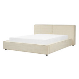 Beliani Bed Corduroy Linards 160 X 200 Cm (Eu King Size) Beige - thumbnail 4