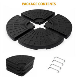Set Of 4 Outdoor Umbrella Cantilever Parasol Base Stand Sand Water Filled Weight - thumbnail 6