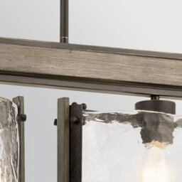 Luminosa Lighting Elstead Aberdeen 3 Light Island Chandelier Distressed Grey Wood Effect & Old Bronze - thumbnail 7