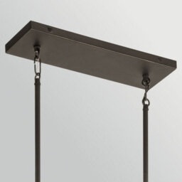 Luminosa Lighting Elstead Aberdeen 3 Light Island Chandelier Distressed Grey Wood Effect & Old Bronze - thumbnail 6