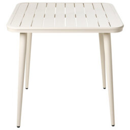 Beliani Garden Dining Table Naturno 80 Cm 80 Cm Metal Light Beige - thumbnail 5