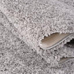 The Rugs Grey Soft Plain Design Fluffy Shaggy Rugs And Runners High Pile Living Room Kitchen Hallway 380 - thumbnail 3