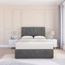 "Sloomy 6Ft Highbury Divan Bed Base Steel Plush ,4 Drawers & 54"" Floor Standing Headboard - Super King" - thumbnail 2