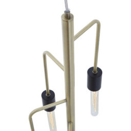Orsina Modern 5 Bulb Antique Brass Pendant Light, Brass-Toned Hanging Light With 5 Slender Arms, Ambient Lighting - thumbnail 9