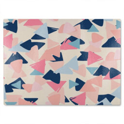 Benjamin Tate Design Pastel Coloured Triangles Glass Chopping Boarddesigner Style - thumbnail 2