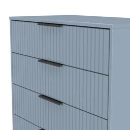 Ancona Matt Denim Blue 5 Drawer Chest (H)1008mm (W)765mm (D)395mm - thumbnail 5