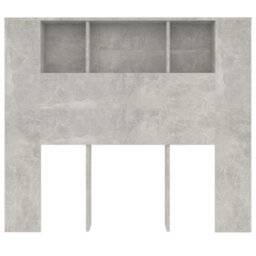 Berkfield Headboard Cabinet Concrete Grey 120X18.5X104.5 Cm - thumbnail 4