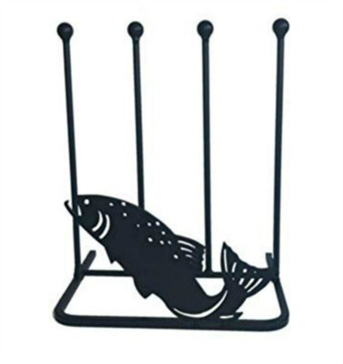 Poppy Forge 2 Pair Boot Rack - Fish - Steel - L30.4 X W38 X H48.3 Cm - Black - image 1
