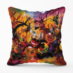 Warren Reed Designer Abstract Halloween Painting Cushions 60Cm X 60Cm - thumbnail 1