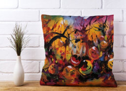 Warren Reed Designer Abstract Halloween Painting Cushions 60Cm X 60Cm - thumbnail 2