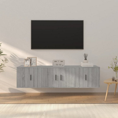 Berkfield 3 Piece Tv Cabinet Set Grey Sonoma Engineered Wood - image 1