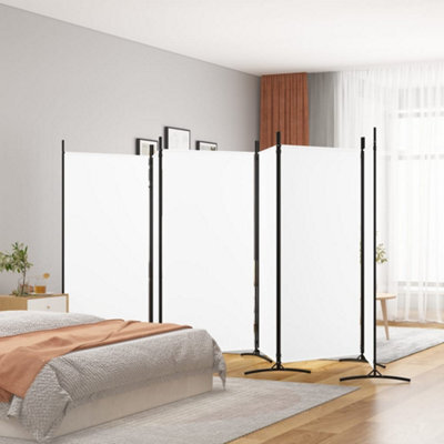 Vidaxl 6-Panel Room Divider White 520X180 Cm Fabric Room Dividers - image 1