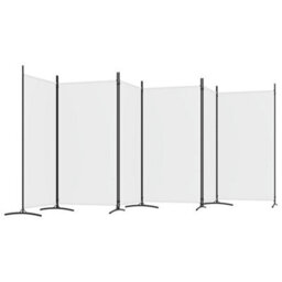 Vidaxl 6-Panel Room Divider White 520X180 Cm Fabric Room Dividers - thumbnail 5