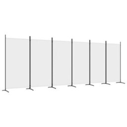 Vidaxl 6-Panel Room Divider White 520X180 Cm Fabric Room Dividers - thumbnail 2