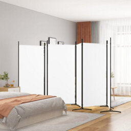 Vidaxl 6-Panel Room Divider White 520X180 Cm Fabric Room Dividers - thumbnail 1