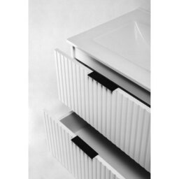 Heze Furniture Flow Standing Bathroom Vanity Cabinet With Basin 80Cm - White - thumbnail 4