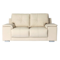 Furniture in Fashion Kensington Faux Leather 3 + 2 Seater Sofa Set In Ivory - thumbnail 2