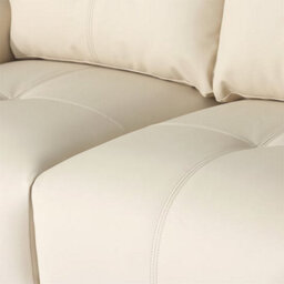 Furniture in Fashion Kensington Faux Leather 3 + 2 Seater Sofa Set In Ivory - thumbnail 4