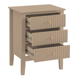 Melody Maison Pair Of 3 Drawer Bedside Tables - Hales Tan Range - thumbnail 6
