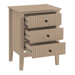 Melody Maison Pair Of 3 Drawer Bedside Tables - Hales Tan Range - thumbnail 7