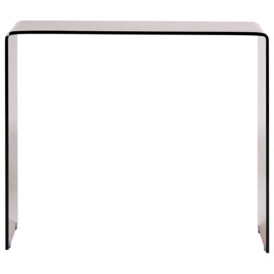 Wyld and Coco Aurora Living Console Table Brown-Tinted Tempered Glass 90 X 30 Cm Minimalist Rectangular - image 1