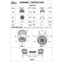 Dibor Vintage Ornate Cream 5 Piece Outdoor Alfresco Garden Furniture Dining Table And Chair Folding Bistro Set - thumbnail 6