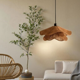 Amorly 30Cm 3-Color Dimmable Rattan Pendant Light, Bohemian Hanging Ceiling Light Fixture For Living Room, Bedroom, Dining Room, Hallway - thumbnail 5