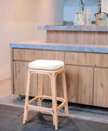 Nordlys Set Of 2 Natural Rattan Beige Bar Stools Exotic Boho Dining Room - thumbnail 3