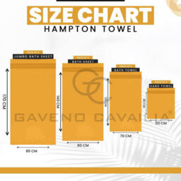 Gc Gaveno Cavailia Hampton Royal 4 Pack Hand Towel 50X80 Ochre Egyptian Cotton Premier Super Absorbent Towel - thumbnail 4