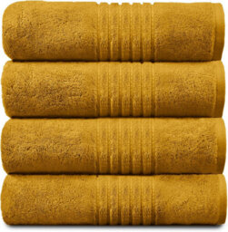 Gc Gaveno Cavailia Hampton Royal 4 Pack Hand Towel 50X80 Ochre Egyptian Cotton Premier Super Absorbent Towel