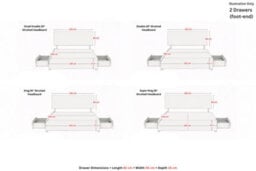 "Comfort Rosa Pink Plush Divan Bed Base 2 Drawers Foot-End - 26"" Strutted  6' Super King" - thumbnail 3