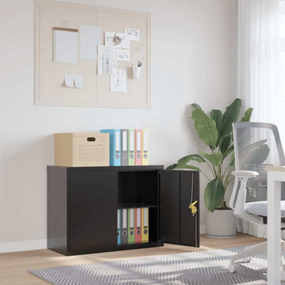 Vidaxl File Cabinet Black 90X40X70 Cm Steel - image 1