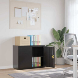 Vidaxl File Cabinet Black 90X40X70 Cm Steel - thumbnail 1