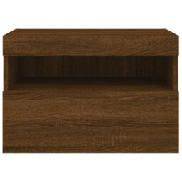 Walplus Tv Wall Cabinet With Led Lights Brown Oak 60X30X40 Cm - thumbnail 9