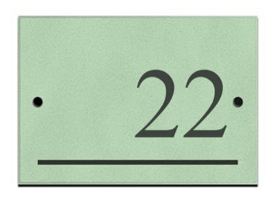 Reversed Slate Number 22 Chartwell Green 14 X 9Cm - image 1