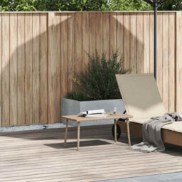 Walplus Garden Coffee Table Rectangular Beige 80X40X37 Cm Poly Rattan - thumbnail 2