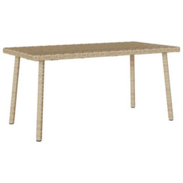 Walplus Garden Coffee Table Rectangular Beige 80X40X37 Cm Poly Rattan - thumbnail 1