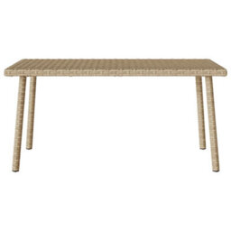 Walplus Garden Coffee Table Rectangular Beige 80X40X37 Cm Poly Rattan - thumbnail 4