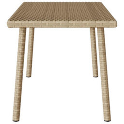 Walplus Garden Coffee Table Rectangular Beige 80X40X37 Cm Poly Rattan - thumbnail 5