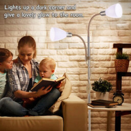 Living And Home 180Cm E14 Base Bronze Metal Double Headed Floor Lamp Floor Light With Individual Switch For Bedroom Living Room - thumbnail 6