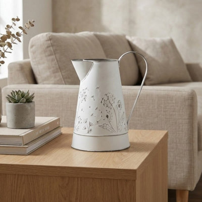 Garden Greatness Relica Floral Blanc Decorative Jug Vase - image 1