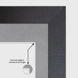 AK Frames 20X14 Matte Black Modern Multi Photo Frame With Mid Grey Mount - Holds 2 Apertures (2X) A4 Photos - thumbnail 7