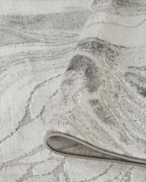 Novu Modern Abstract Living Room Area Rug Metallic Sheen- Stream Grey 160Cm X 230Cm - thumbnail 3