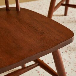Sweeek - Pair Of Wooden Dining Chairs Romie Dark Wood Colour 50.8X44.2X90 Cm - thumbnail 7