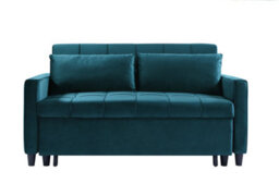 Sofa Bed Double, Convertible 3 In 1 Pull Out Velvet Sofa Bed, 2 Seater Guest Bed Settee, Max Load 300Lbs - Green - thumbnail 8